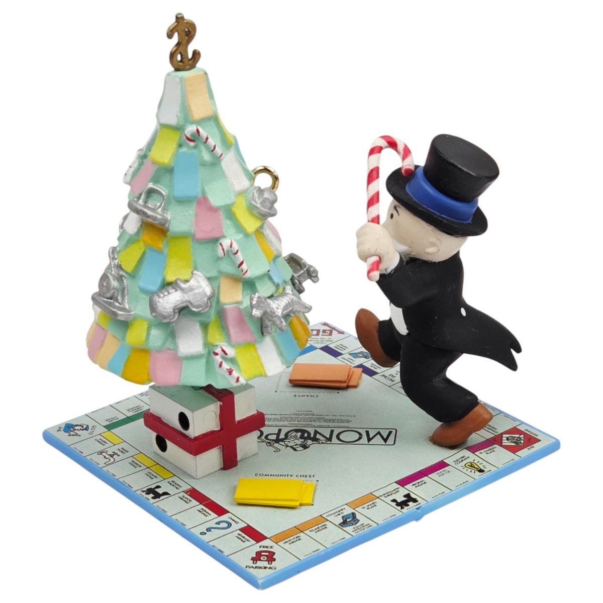 Monopoly Christmas Ornaments Set of 2 - Mr. Monopoly & Merry Monopoly - Ornaments - ThrowbackBuys - A N E 1 Stop Shop
