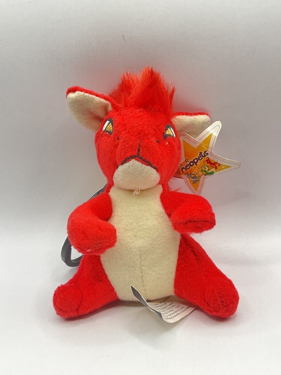 Neopets RED KYRII CLIP KEYCHAIN 4" Plush STUFFED ANIMAL Toy 2005 - Plushies - ThrowbackBuys -Just_in_collections