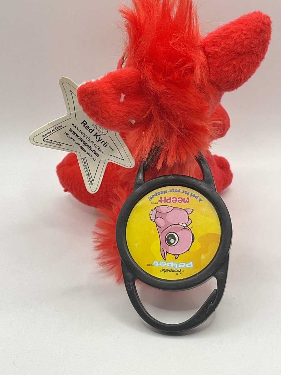 Neopets RED KYRII CLIP KEYCHAIN 4" Plush STUFFED ANIMAL Toy 2005 - Plushies - ThrowbackBuys -Just_in_collections