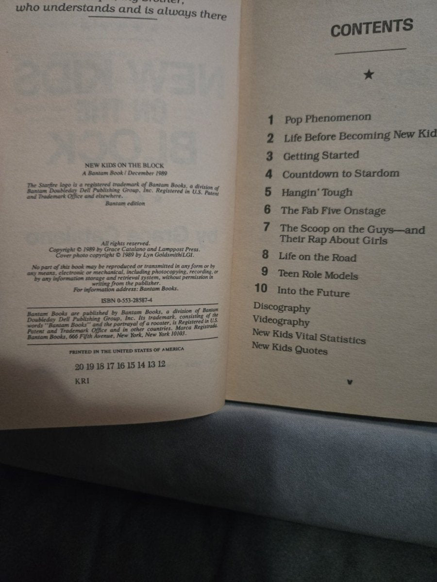 New Kids on the Block NKOTB Paperback Book Vintage 1989 - Books - ThrowbackBuys - Amanda's Awesome Finds