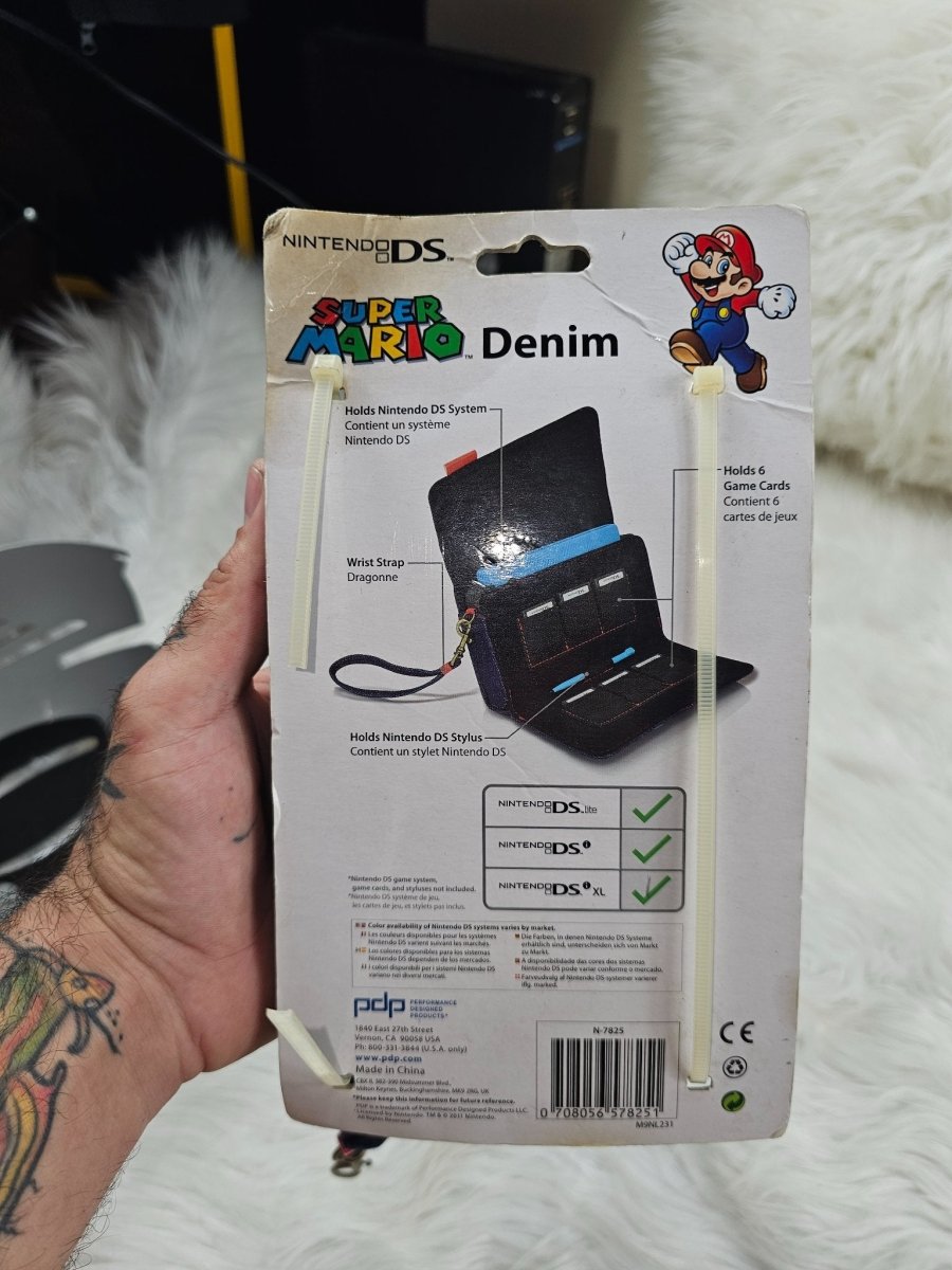 New Rare Super Mario Denim Nintendo DS Carrying Case Mushroom 2011 - Video Games - ThrowbackBuys - The Thrifty Gypsyy Shop