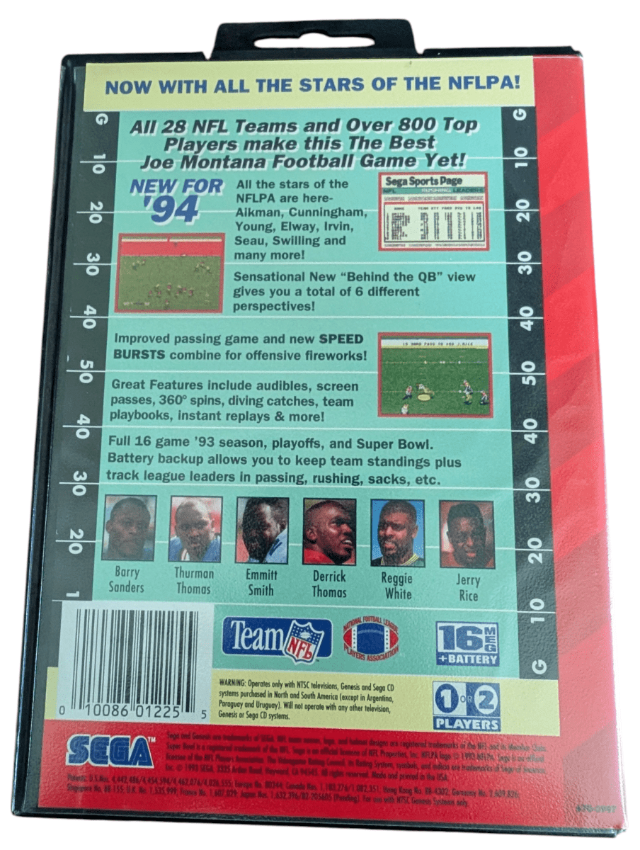 NFL Football '94 - COMPLETE IN BOX (CIB) (1993) - Sega Genesis