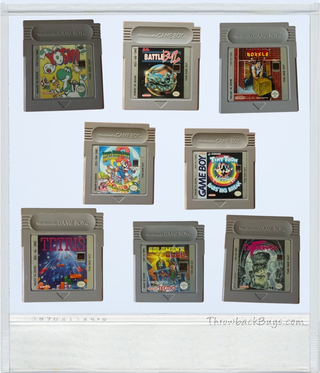 Nintendo Gameboy Game Bundle: Yoshi, Tetris, Solomon's Club, Boxxle, Dr. Franken, & more! - Video Games - ThrowbackBuys - ThrowbackBuys