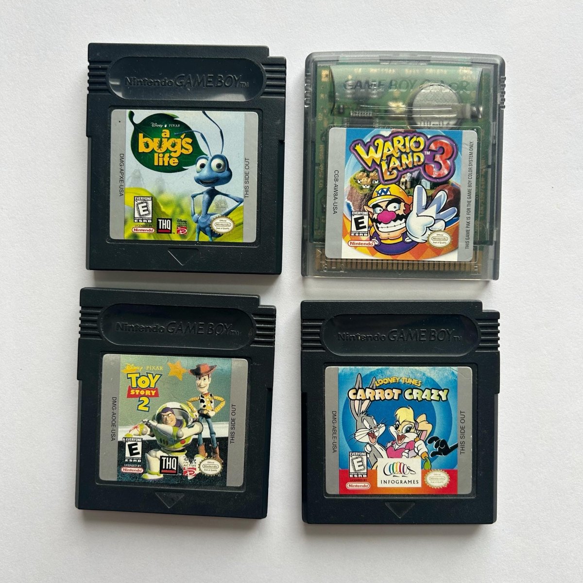 Nintendo Gameboy Games Color Advance Wario Land 3 Toy Story 2 A Bugs Life Looney Tunes - Games - ThrowbackBuys - NostalgicEpisodes