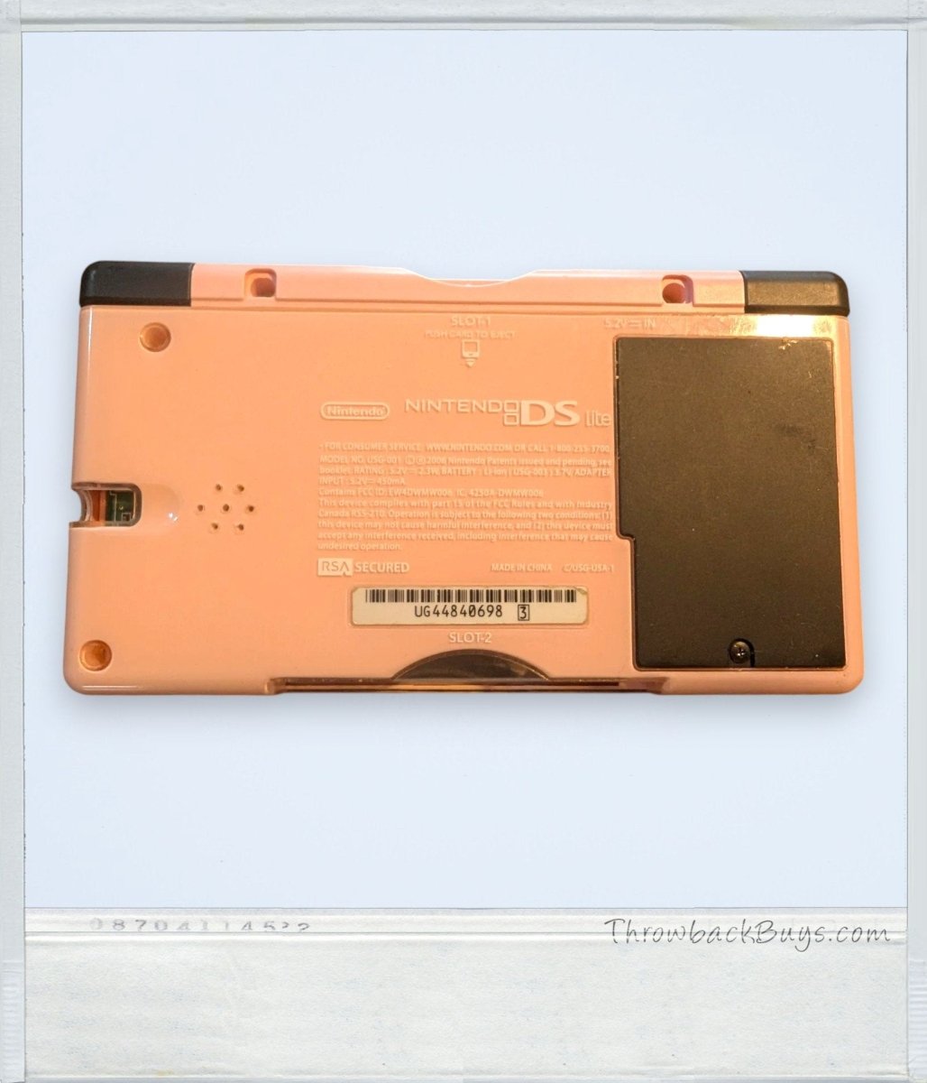 Nintendo Gameboy Macro (modded Nintendo DS Lite) - Black on Pink - Handheld Consoles - ThrowbackBuys - Slaqr Retro Gaming & Collectibles