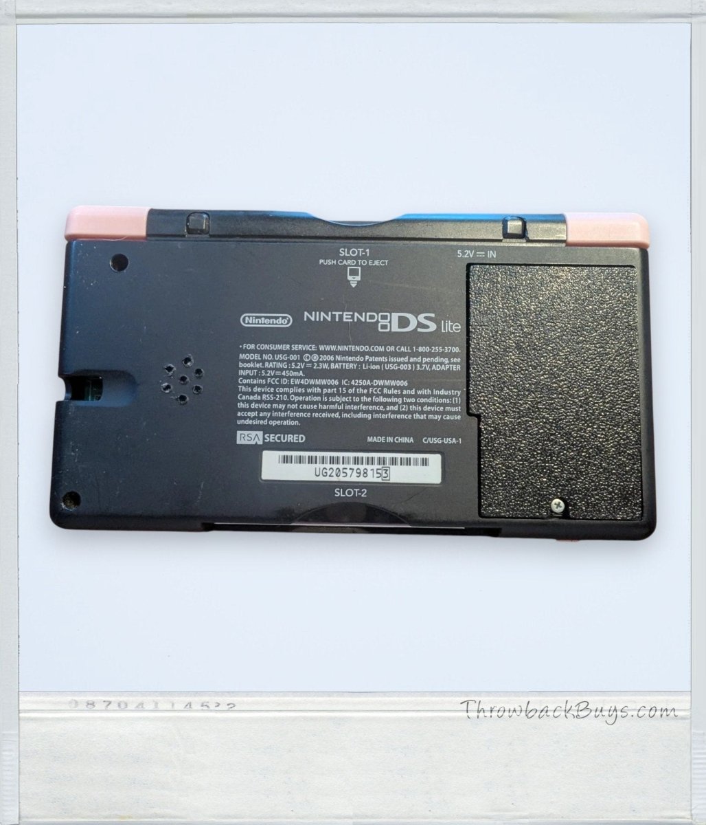 Nintendo Gameboy Macro (modded Nintendo DS Lite) - Pink on Black - Handheld Consoles - ThrowbackBuys - Slaqr Retro Gaming & Collectibles