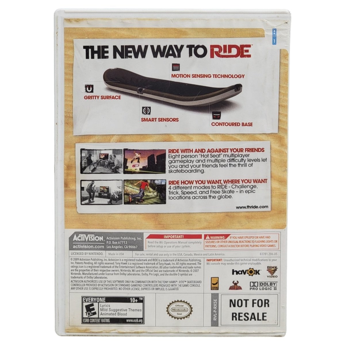 Nintendo Wii Tony Hawk Shred Big Air & Tony Hawk Ride - Video Games - ThrowbackBuys - A N E 1 Stop Shop