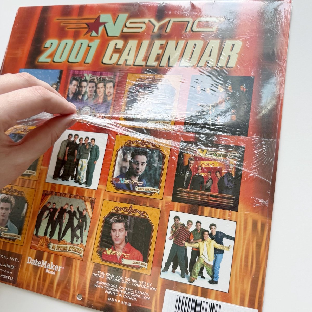 NSYNC 2001 Wall Calendar No Strings Attached Sealed Justin Timberlake - Wall Calendars - ThrowbackBuys - NostalgicEpisodes