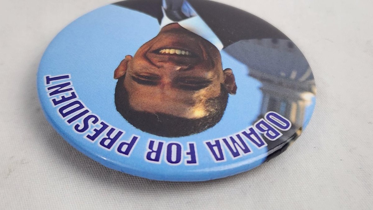 Obama for President 2008 Campaign Circle Pin - 2 1/2 in - Pins - ThrowbackBuys - ResellerDoor