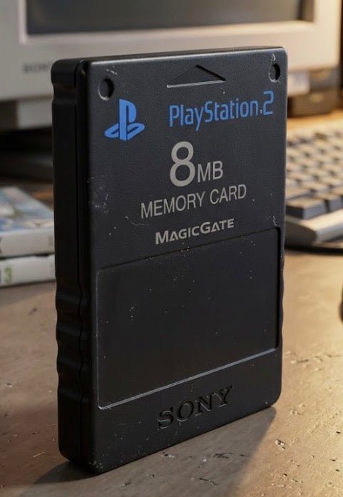 Official OEM Sony Playstation 2 PS2 8MB Magicgate Memory Card SCPH - 10020 Black - Video Game Accessories - ThrowbackBuys - Just_in_collections