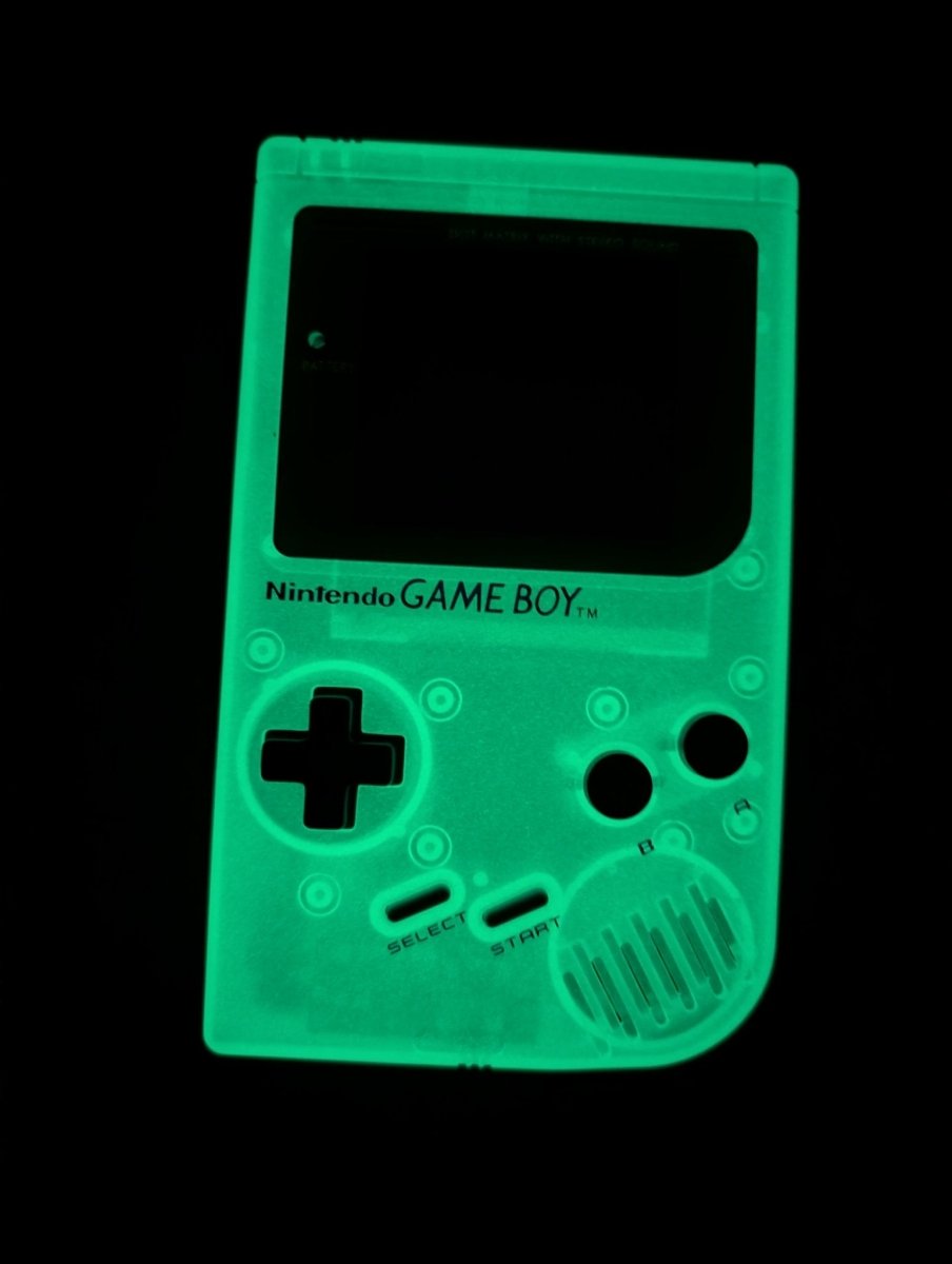 Original Gameboy DMG - 01 - Glow in the Dark Edition - with IPS v5 backlit screen - Video Games - ThrowbackBuys - Slaqr Retro Gaming & Collectibles
