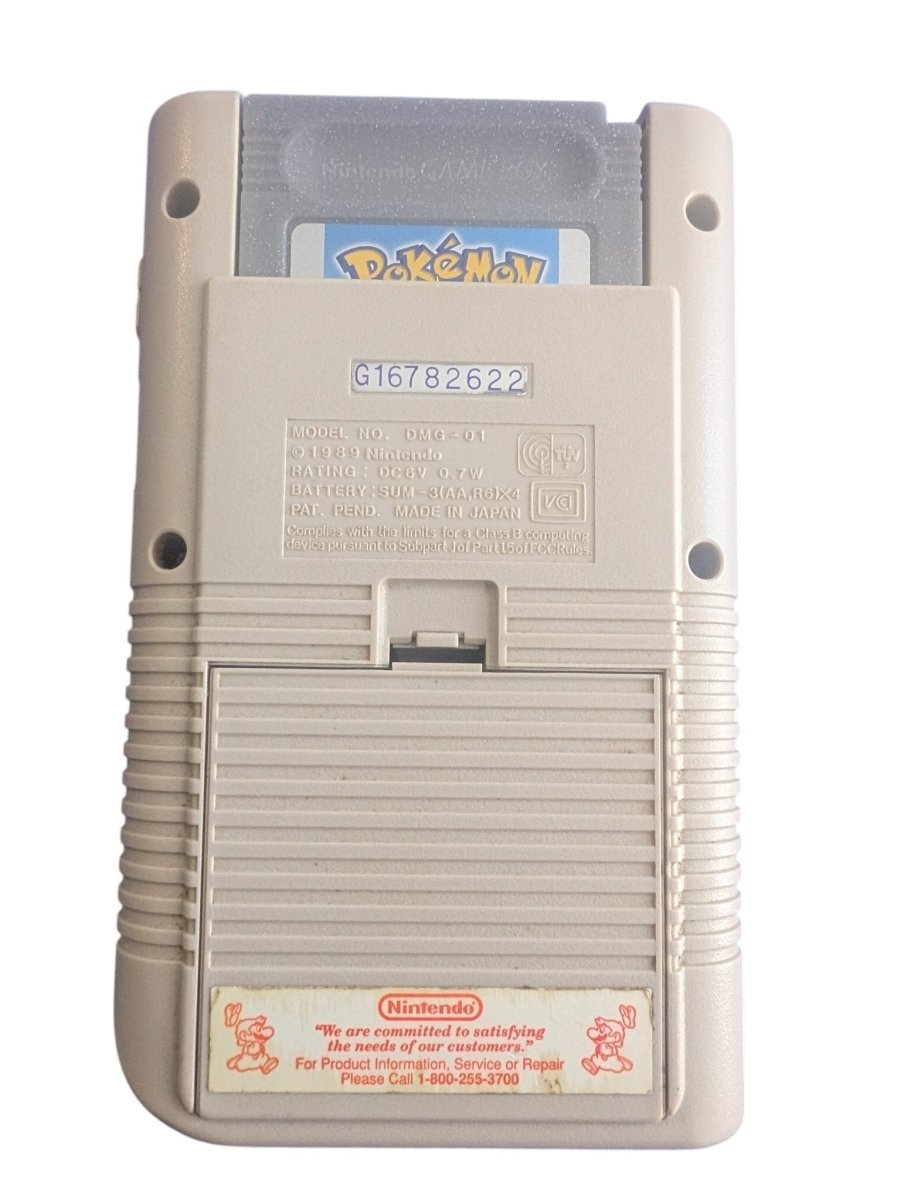 Original Gameboy DMG-01 w/ Reproduction Pokemon Silver - Video Games - ThrowbackBuys -Slaqr Retro Gaming & Collectibles