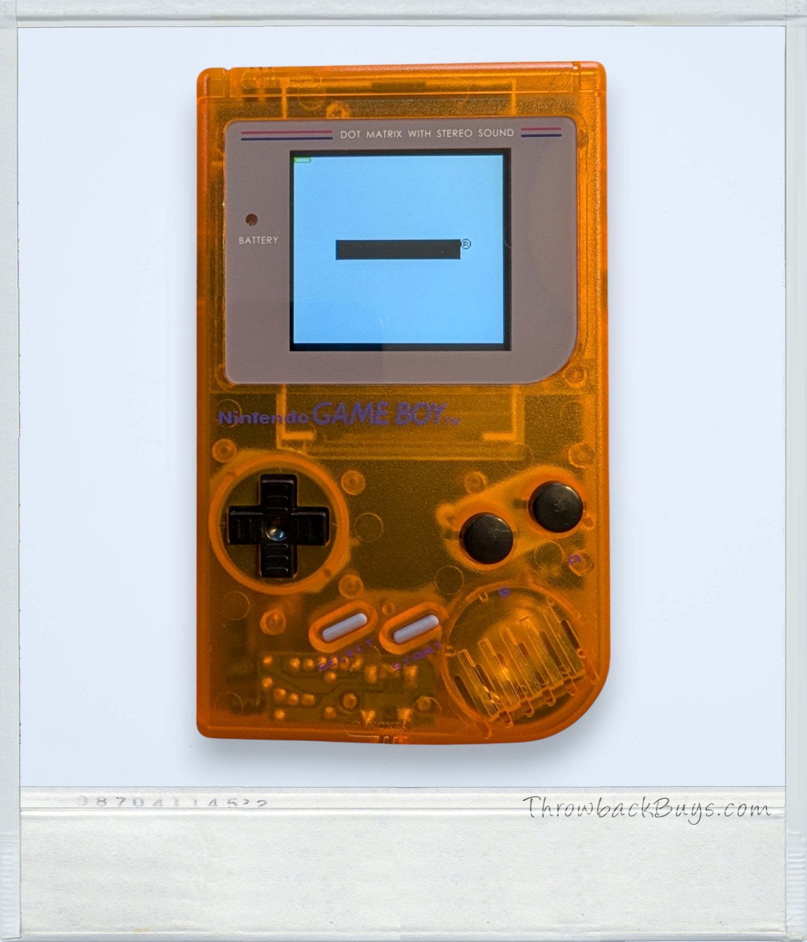 1989 - Original Gameboy DMG-01 (MODIFIED) - IPS screen and see-through Orange Shell