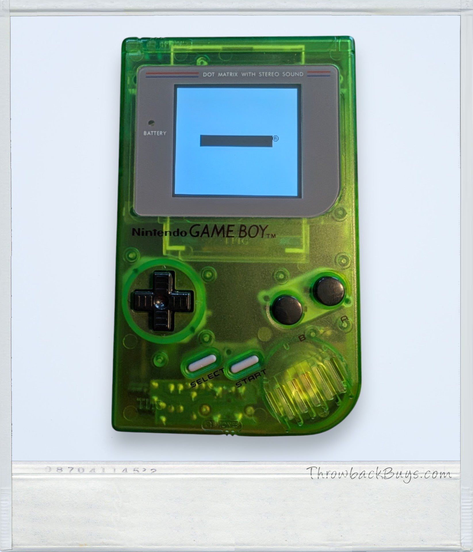 1989 - Original Gameboy DMG-01 (MODIFIED) - IPS screen and see-through Green Shell