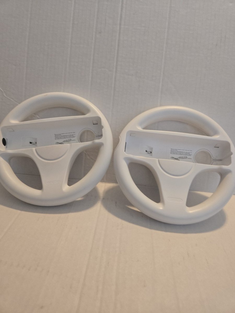 Pair Of Nintendo Wii Steering Wheel Controllers - Video Game Accessories - ThrowbackBuys -Amanda's Awesome Finds
