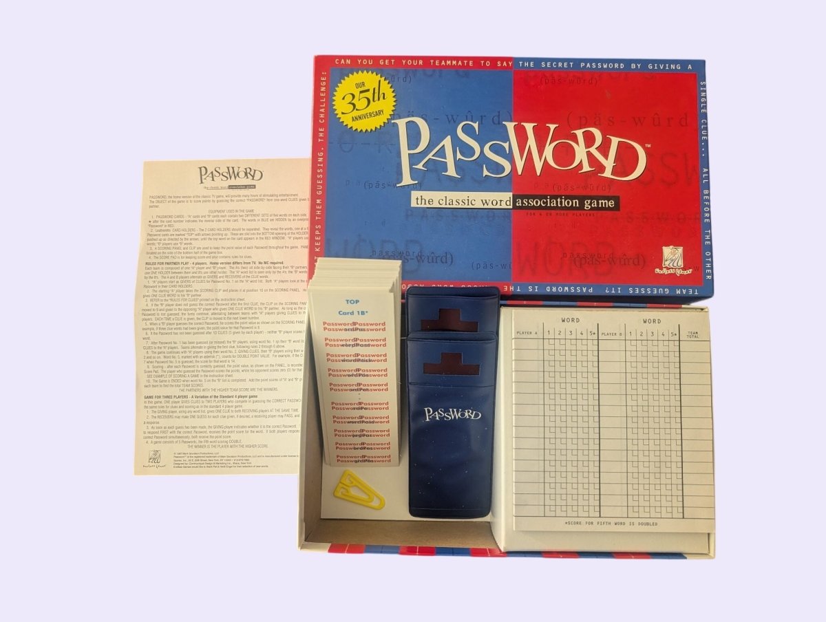 Password Board Game Endless Games Word Association Classic Party Game - Complete - (1997) - Board Games - ThrowbackBuys -Slaqr Retro Gaming & Collectibles