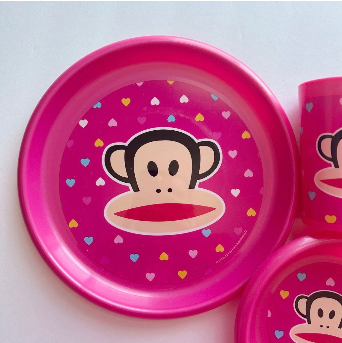 Paul Frank 5 Piece Set Plate Bowl Cup 2012 Monkey Cutlery NEW - Collectible Cups - ThrowbackBuys - Nostalgicepisodes