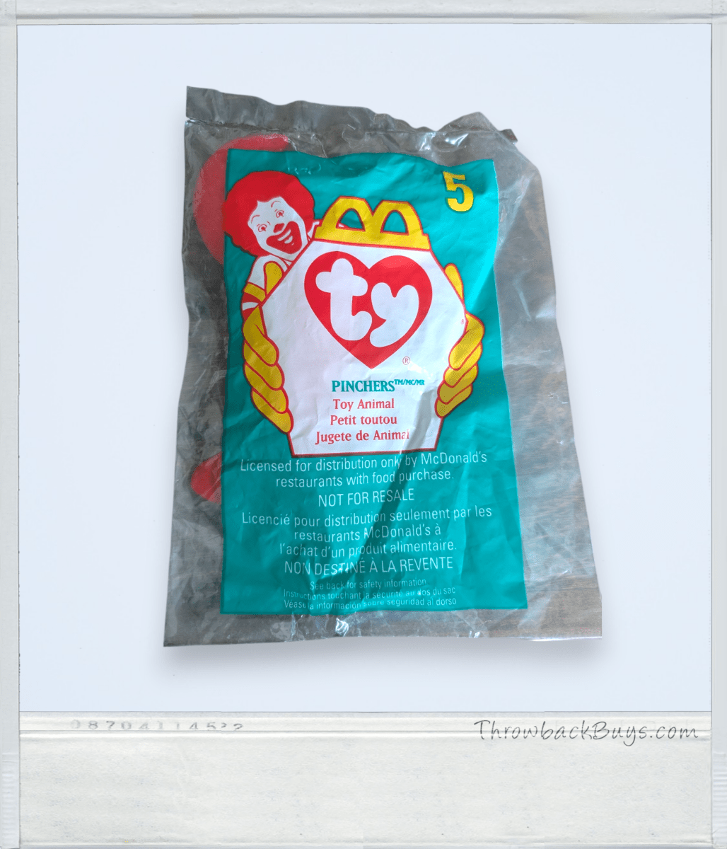 Pinchers - Ty Teenie Beanie Baby - McDonald's 5 - 1998 - Collectible Toys - ThrowbackBuys - Slaqr Retro Gaming & Collectibles