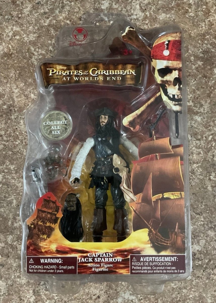 Pirates of the Caribbean at World's End: Capt Jack Sparrow Figure Disney Store - Action Figures - Carded - ThrowbackBuys -Just_in_collections