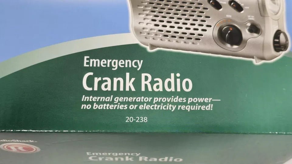 RADIO SHACK 20 - 238 Emergency Crank Radio with Light AM/FM SW1 SW2 USB, NIB - AM/FM Radio - ThrowbackBuys - ResellerDoor