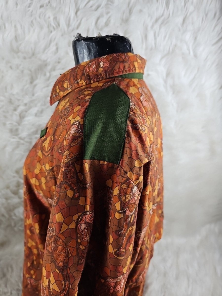 Rare Disney Cast Member Animal Kingdom All Over Safari Print Uniform Shirt XL - Shirts - ThrowbackBuys - The Thrifty Gypsyy Shop