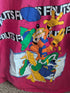 RARE Vintage 90s Disney Goofy "FRUTS" Misprint T-Shirt - Magenta Pink Graphic Tee XL - T-Shirts - ThrowbackBuys - Kaykaystoybin