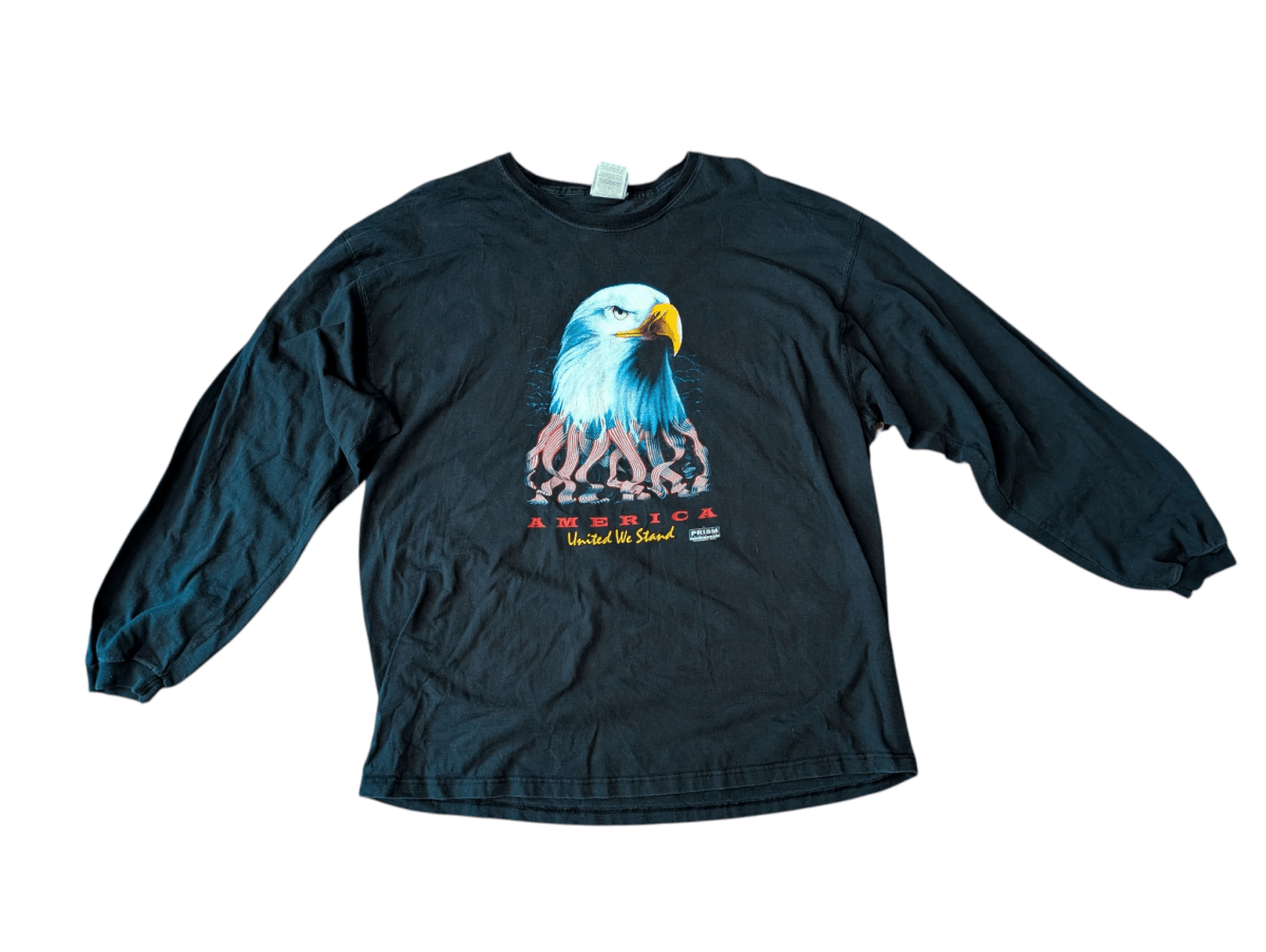Retro Bald Eagle Long Sleeve Shirt - Long Sleeve T-Shirt - ThrowbackBuys - Shiznit