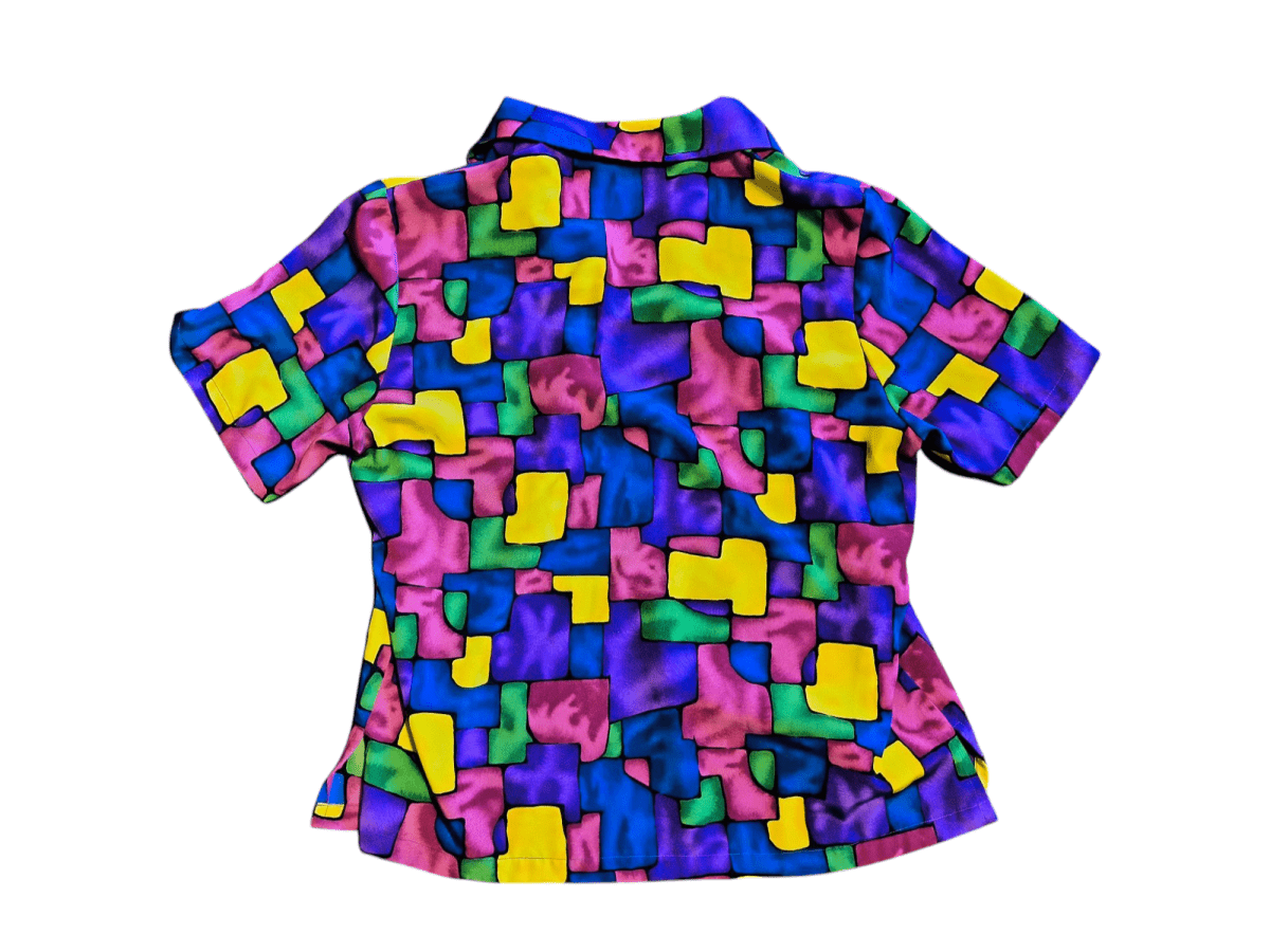 Retro Patchington Blocks Button - Up - T-Shirts - ThrowbackBuys - Shiznit