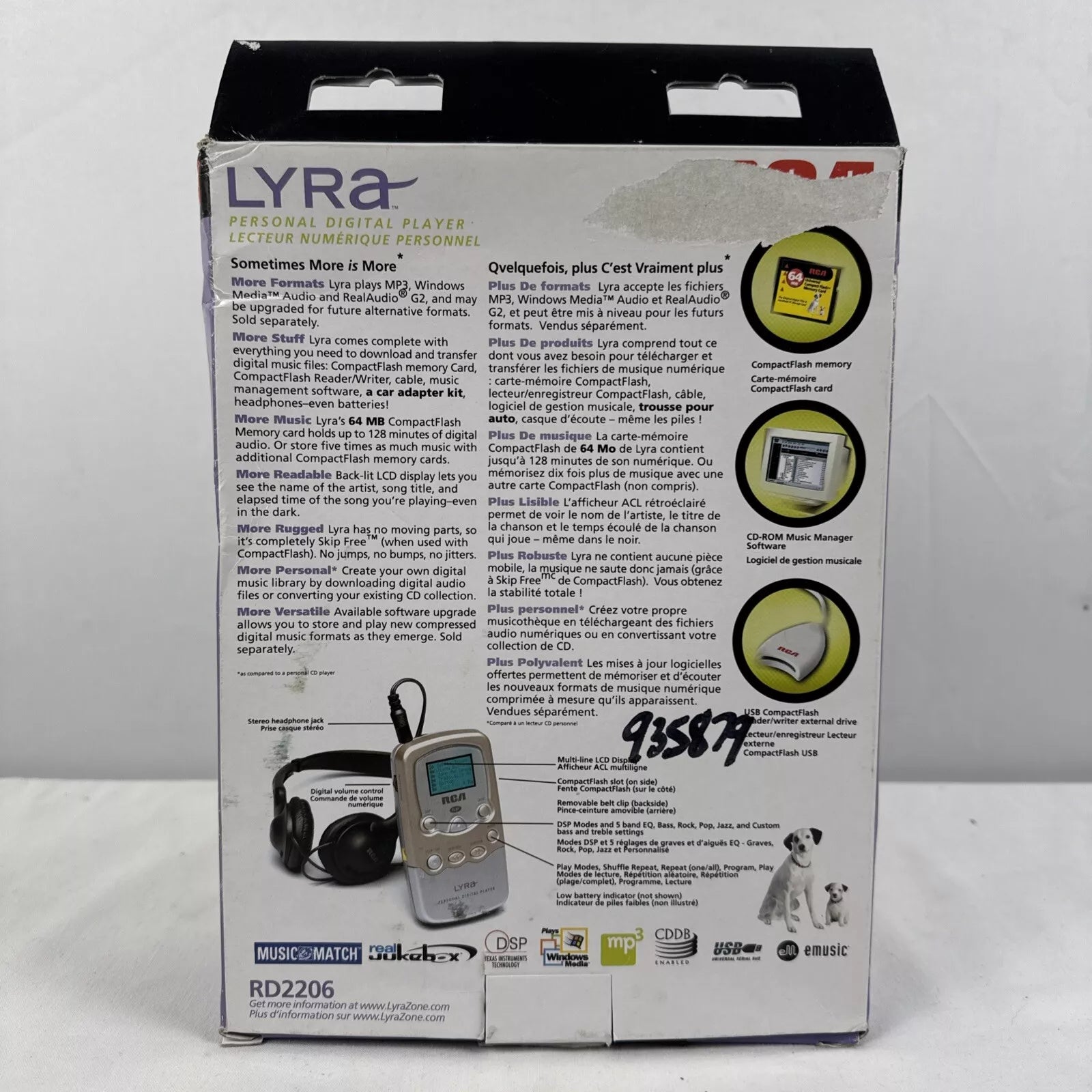 2000 - RCA Lyra Personal Digital Player MP3 Player RD2206 NEW