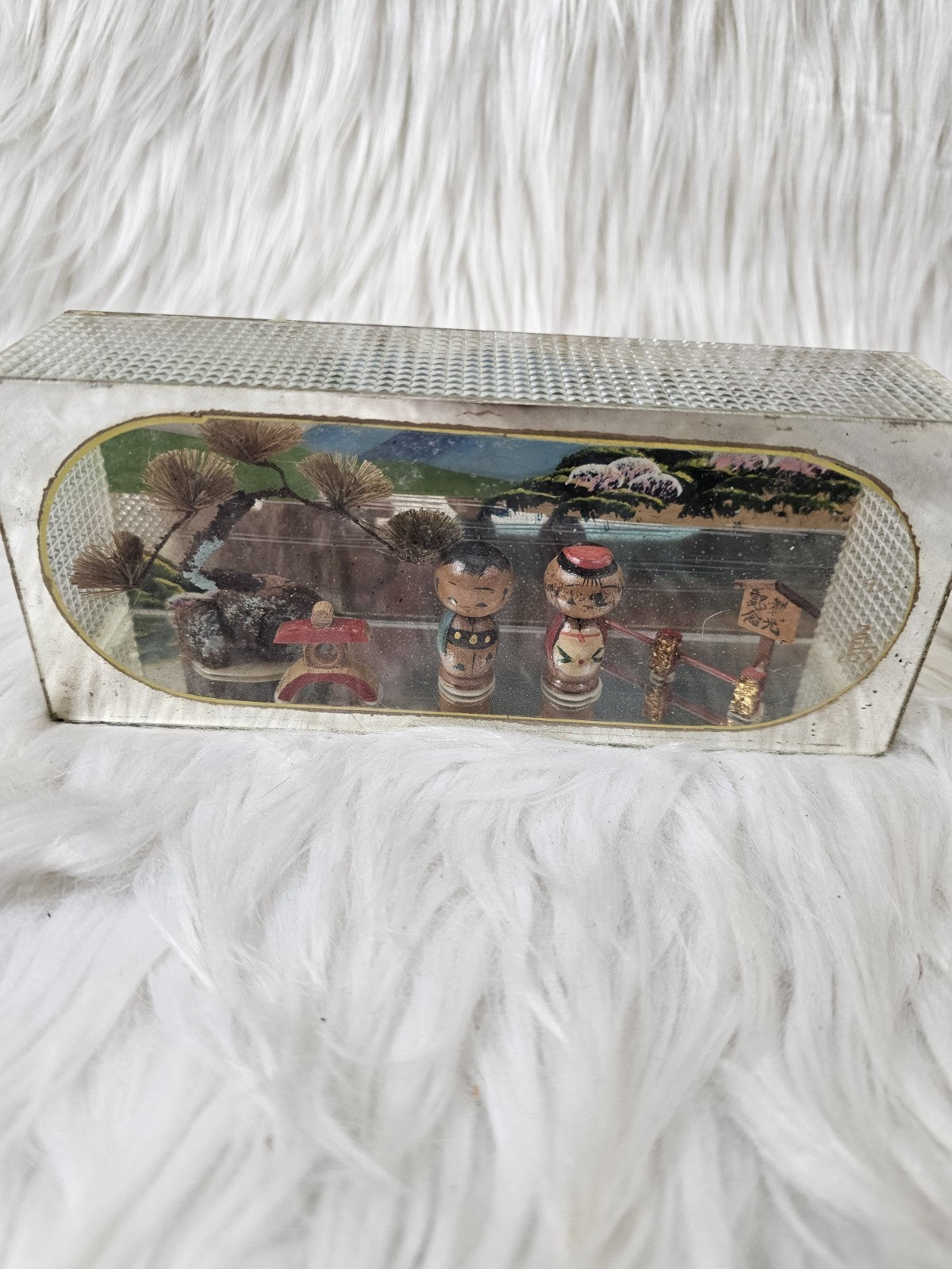 2 Vintage Rare Kokeshi Dolls figurine - Made in Japan