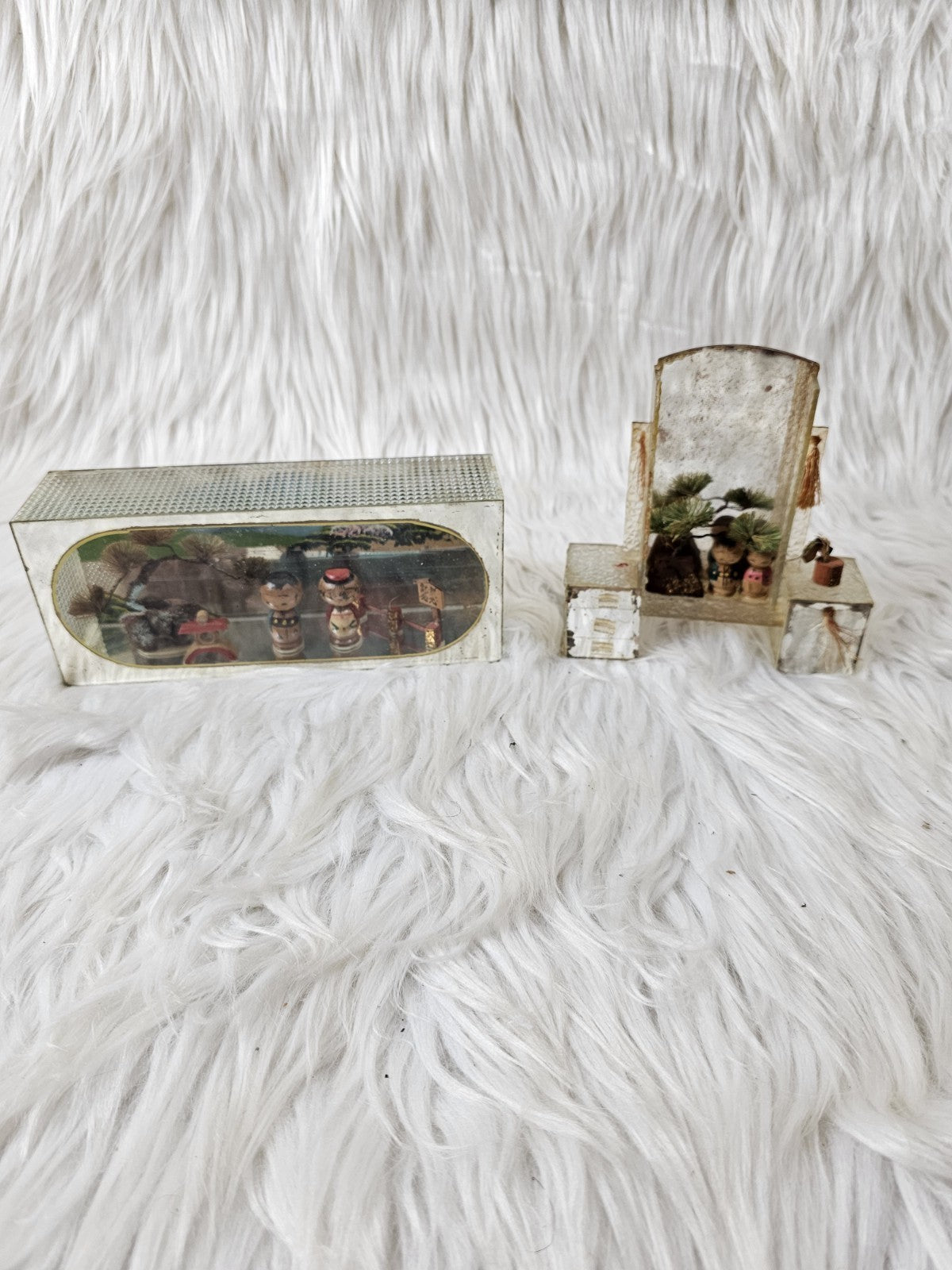 2 Vintage Rare Kokeshi Dolls figurine - Made in Japan