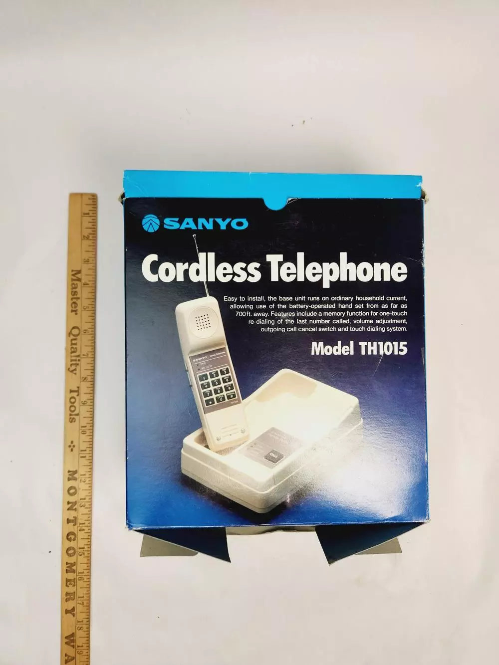 Sanyo Cordless Telephone (TH1015) w/ Box - Turns On, Vintage, Japan, Cream