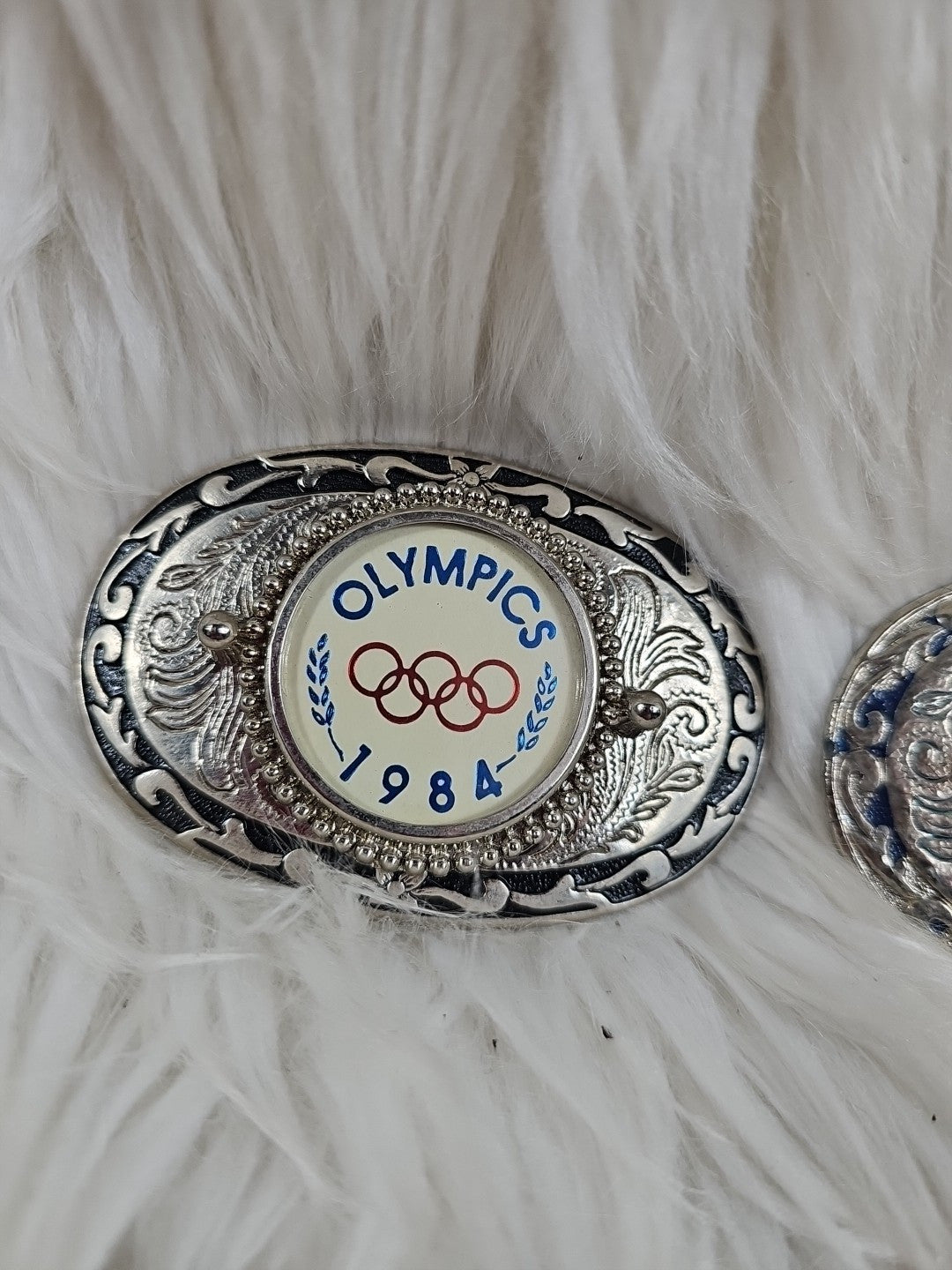 1984 - 2 Olympics Belt Buckles
