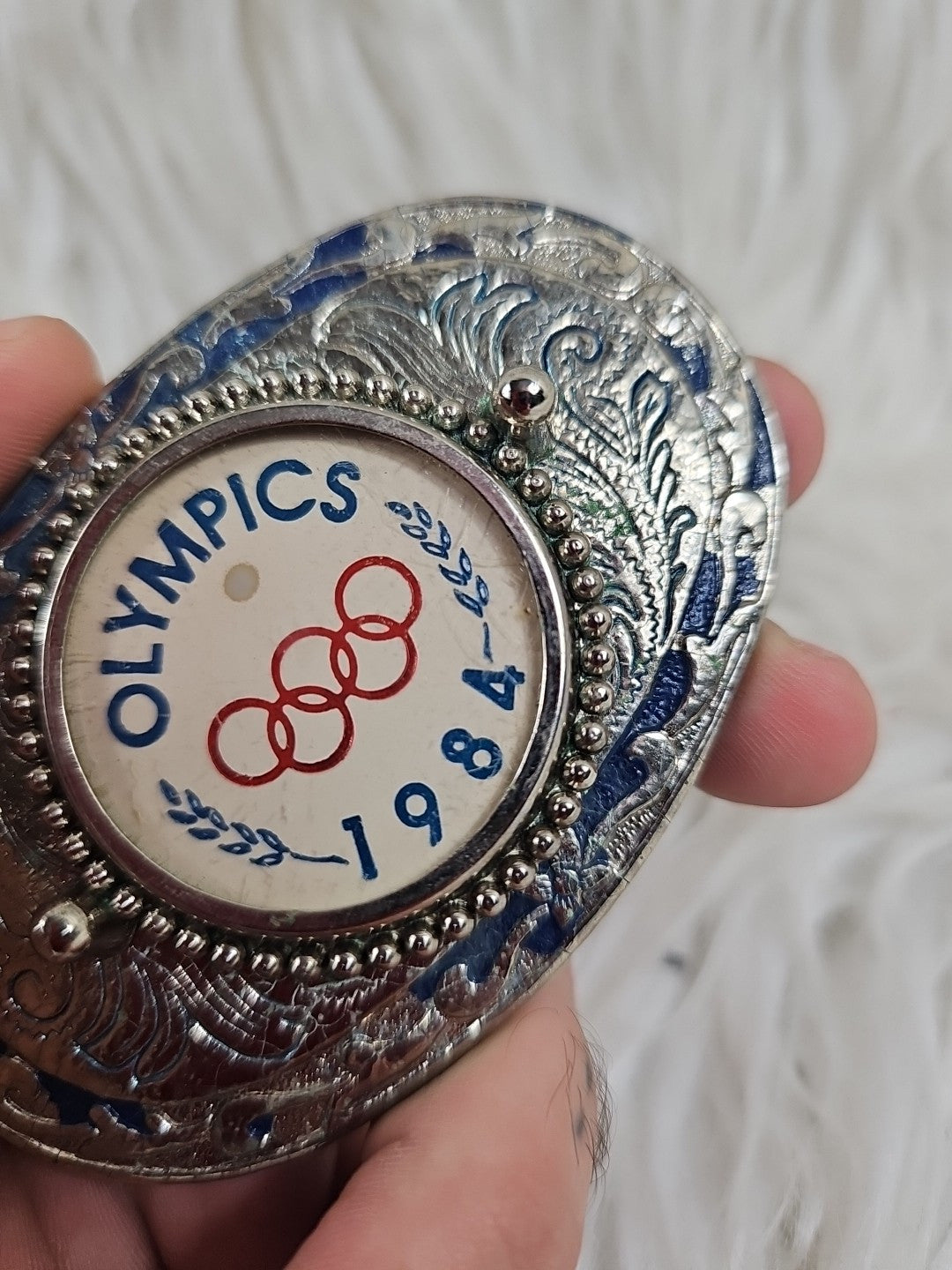 1984 - 2 Olympics Belt Buckles