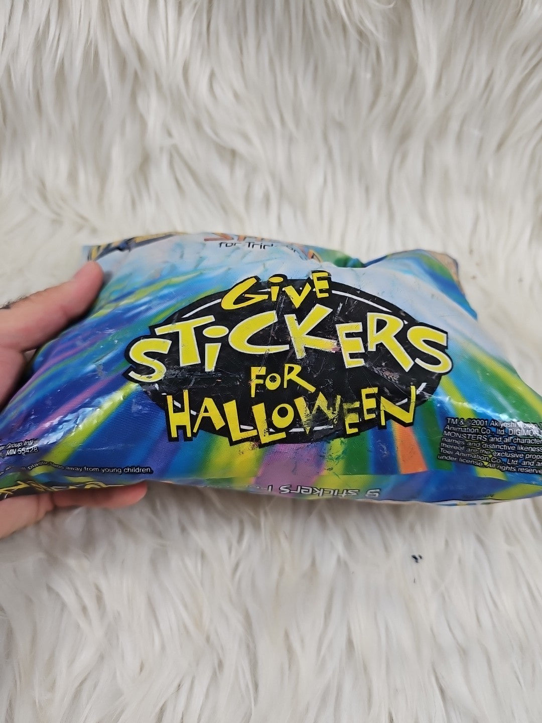 2001 -  Digimon Series 1 "Give Stickers For Halloween", Sealed - RARE
