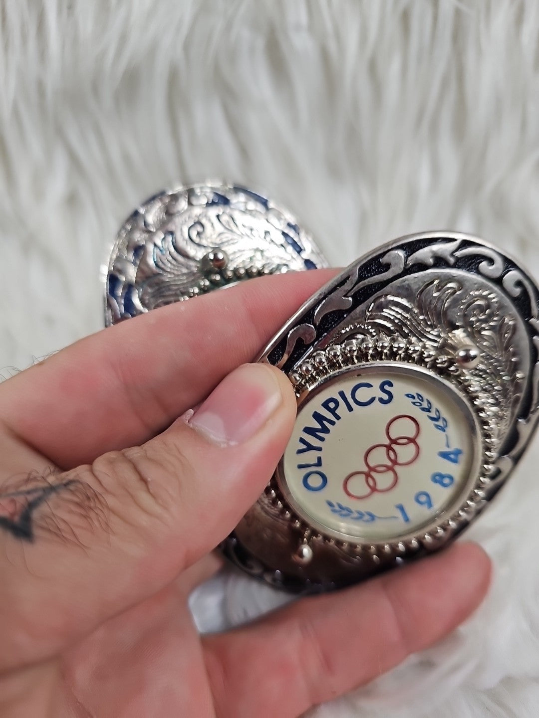 1984 - 2 Olympics Belt Buckles