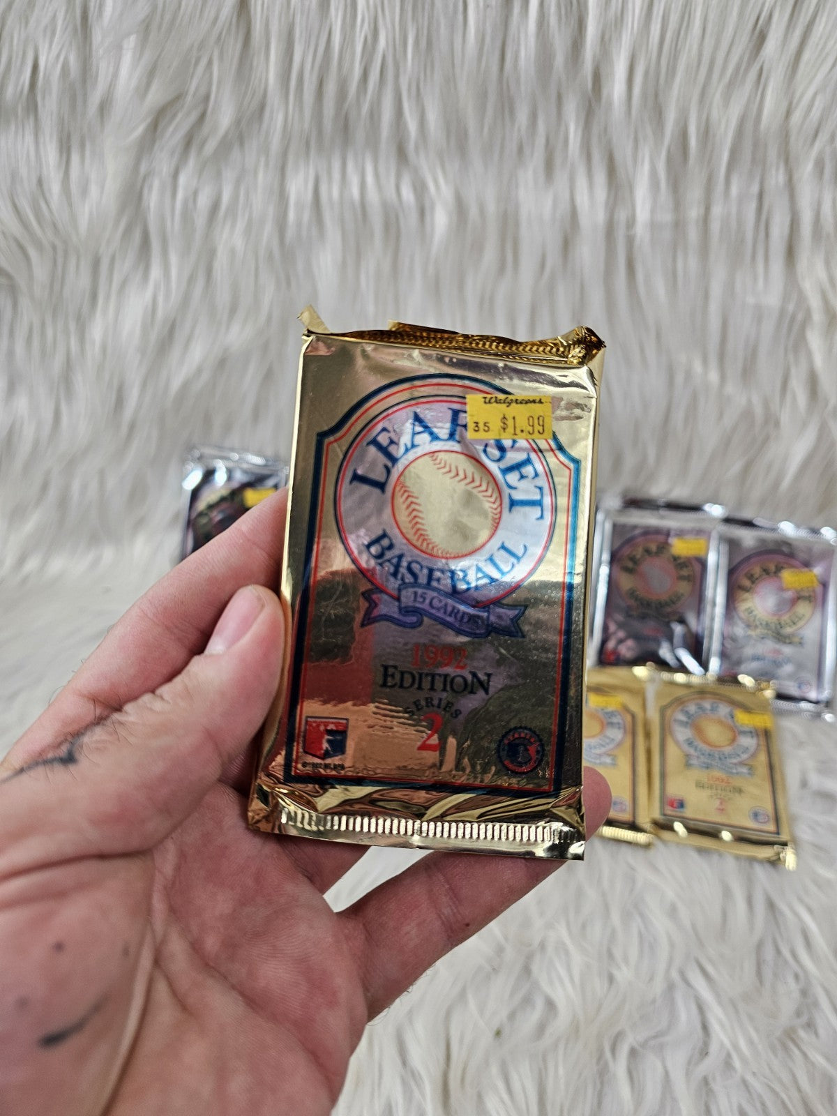 1992 - 11 Packs New Unopen  THE LEAF GOLD EDITION BASEBALL CARDS SERIES 1 & 2