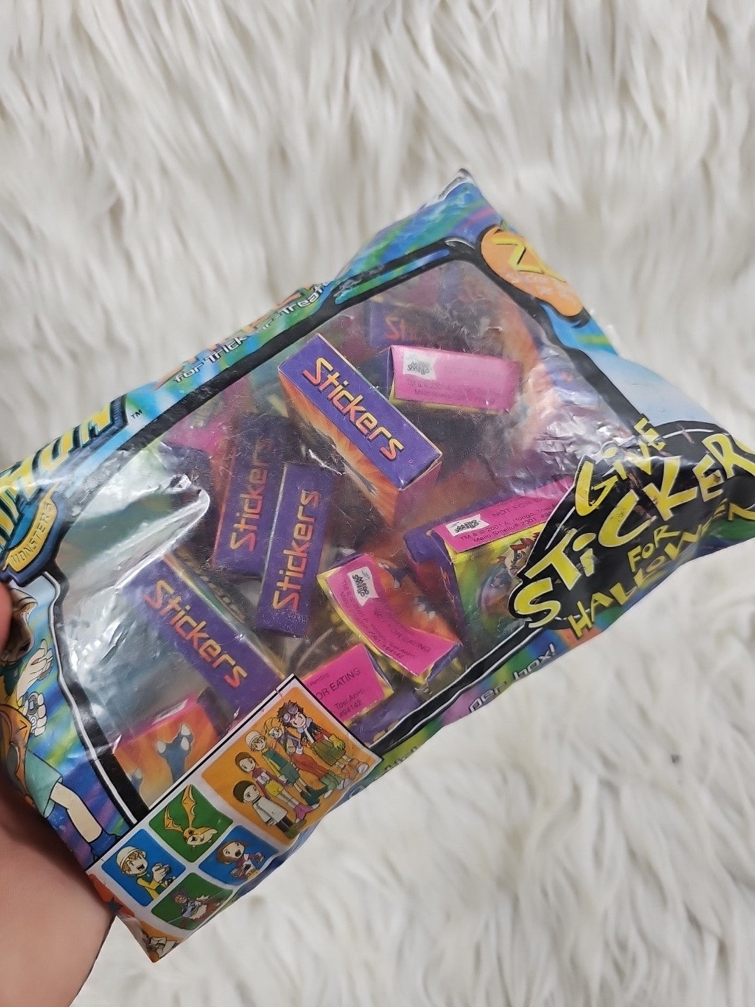 2001 -  Digimon Series 1 "Give Stickers For Halloween", Sealed - RARE