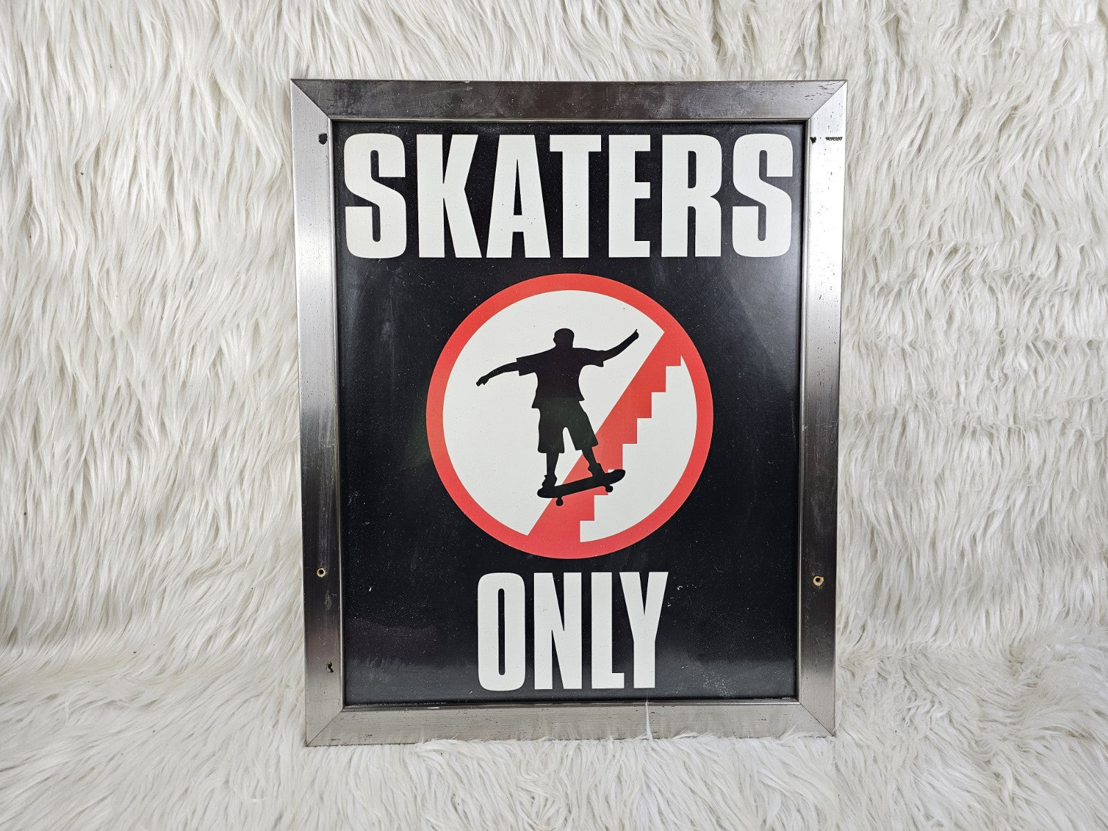 SKATERS ONLY SKATEBOARD AUTHENTIC 2004 POSTER Framed