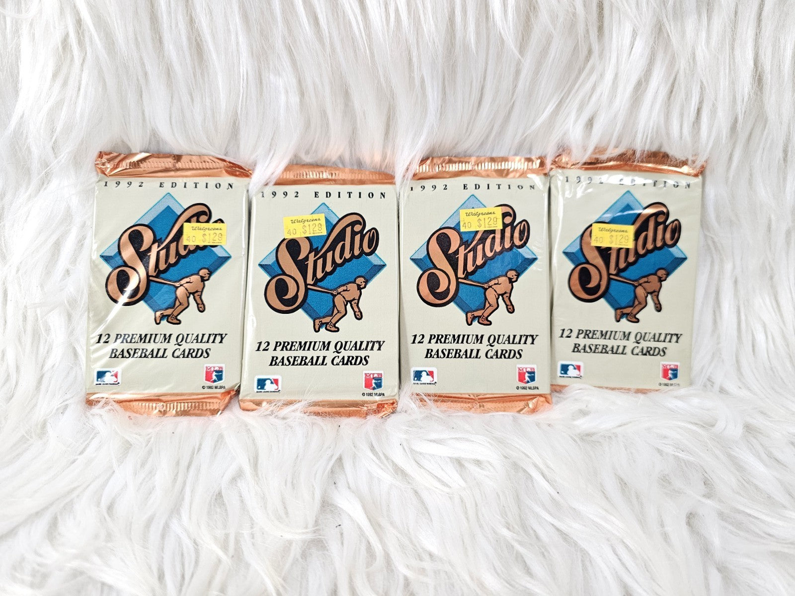 4 Unopen 1992 Edition Studio 12 Premium Baseball Cards Sealed Pack