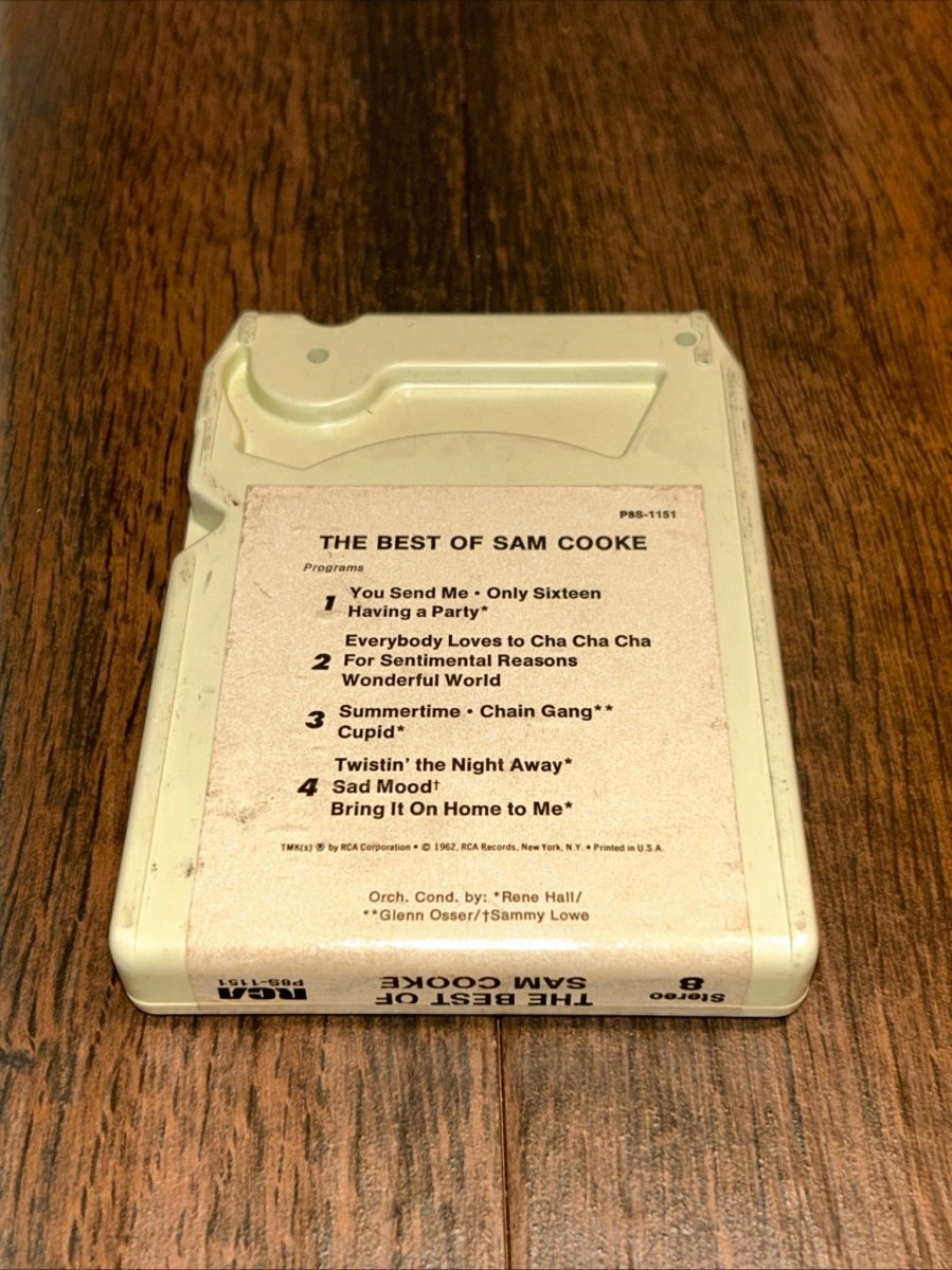 Sam Cooke 8 Track Tape The Best Of Sam Cooke by RCA Corporation 1962 - Cassette Tapes - ThrowbackBuys - Raybar121