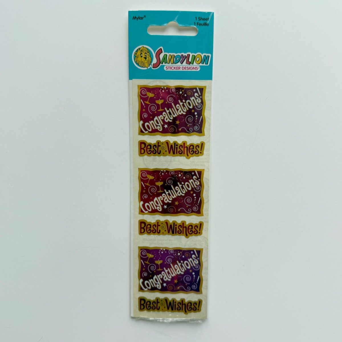 Sandylion Sticker Sheets Prismatic Bears Happy Birthday Wedding Congratulations - Stickers - ThrowbackBuys - NostalgicEpisodes