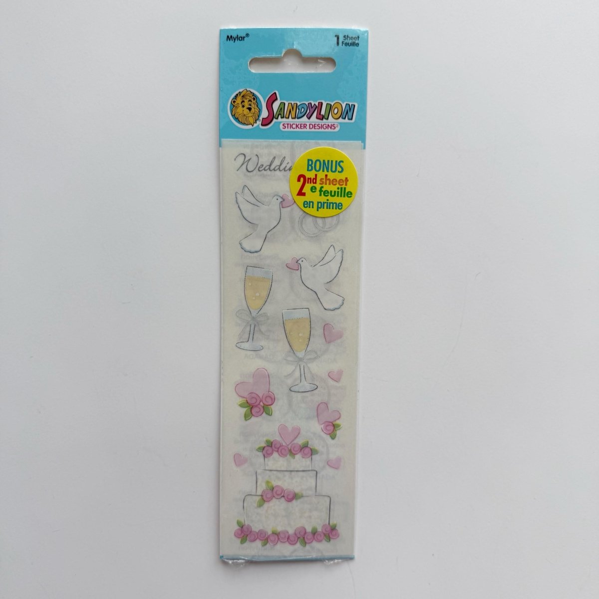 Sandylion Sticker Sheets Prismatic Bears Happy Birthday Wedding Congratulations - Stickers - ThrowbackBuys - NostalgicEpisodes