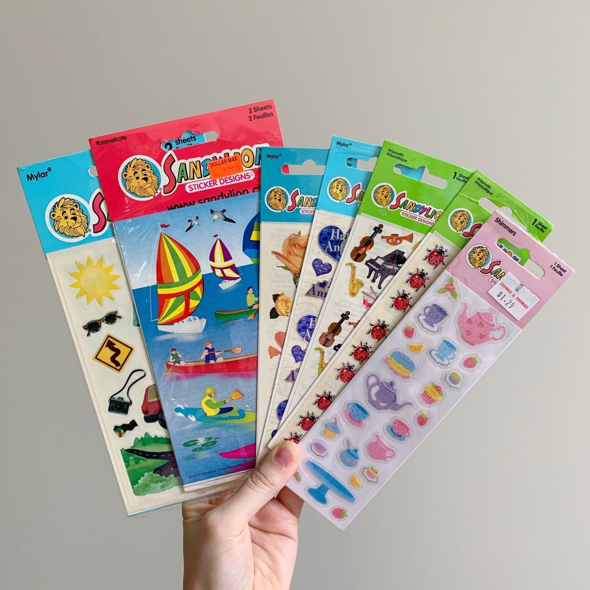 Sandylion Sticker Sheets Vintage Tea Party Ladybug Rose 90's - Memorabilia - ThrowbackBuys - NostalgicEpisodes