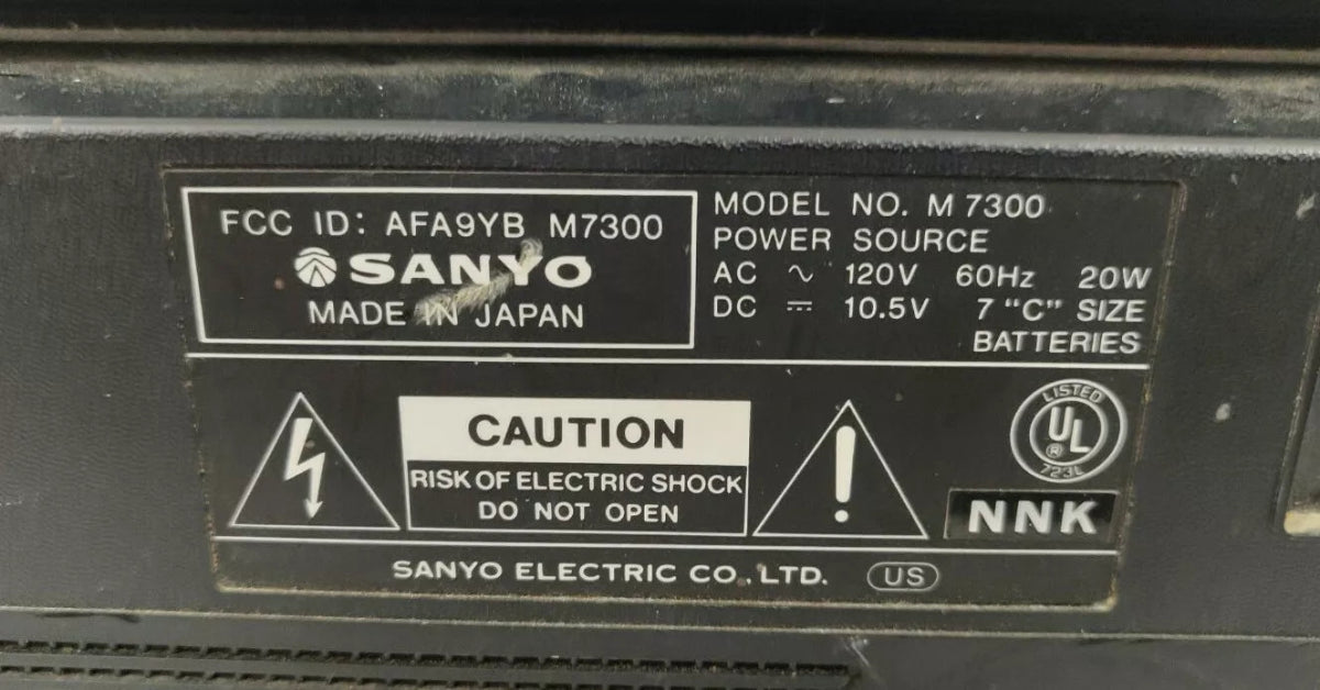 Sanyo Model 7300 Radio w/ Cassette Player - Japan, Vintage, Working - AM/FM Radio - ThrowbackBuys - ResellerDoor