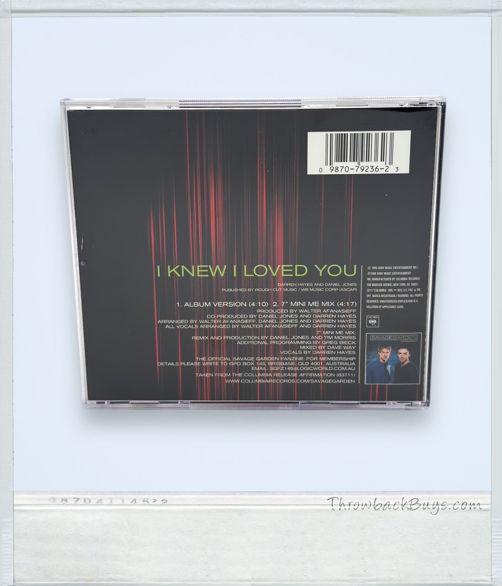 1999 - Savage Garden: I Knew I Loved You CD (Single)