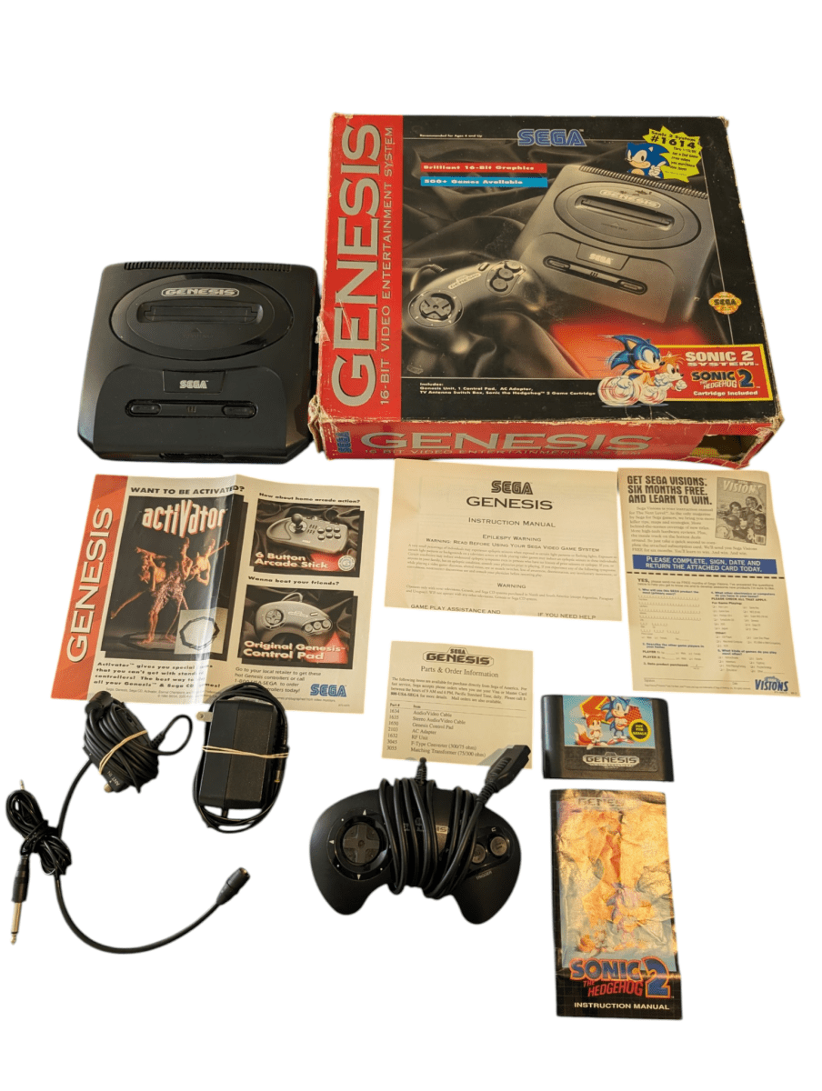 Sega Genesis Console - Complete in (damaged) Box - 1992 - Tested/Works - Video Games - ThrowbackBuys - Slaqr Retro Gaming & Collectibles