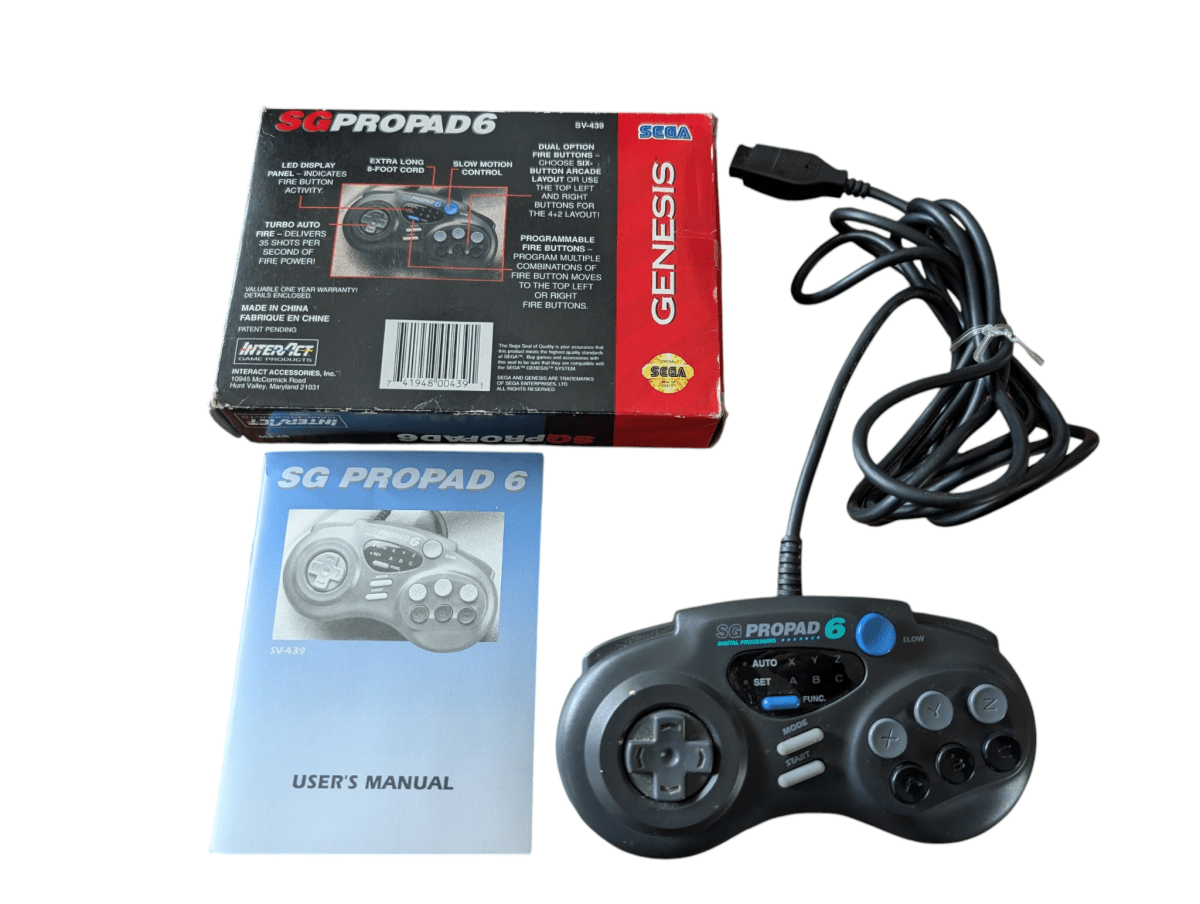 SG ProPad 6 Controller - Complete in Box (CIB) - Sega Genesis - 1994 - Video Game Accessories - ThrowbackBuys - Slaqr Retro Gaming & Collectibles