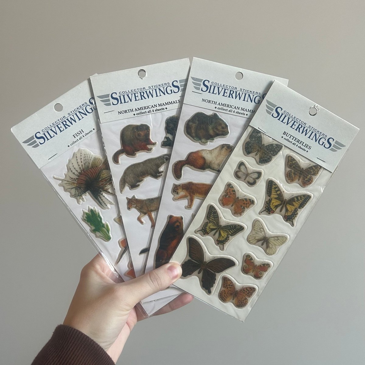 Silverwings Collector Sticker Sheets 1991 Vintage Butterflies Animals Fish - Memorabilia - ThrowbackBuys - NostalgicEpisodes
