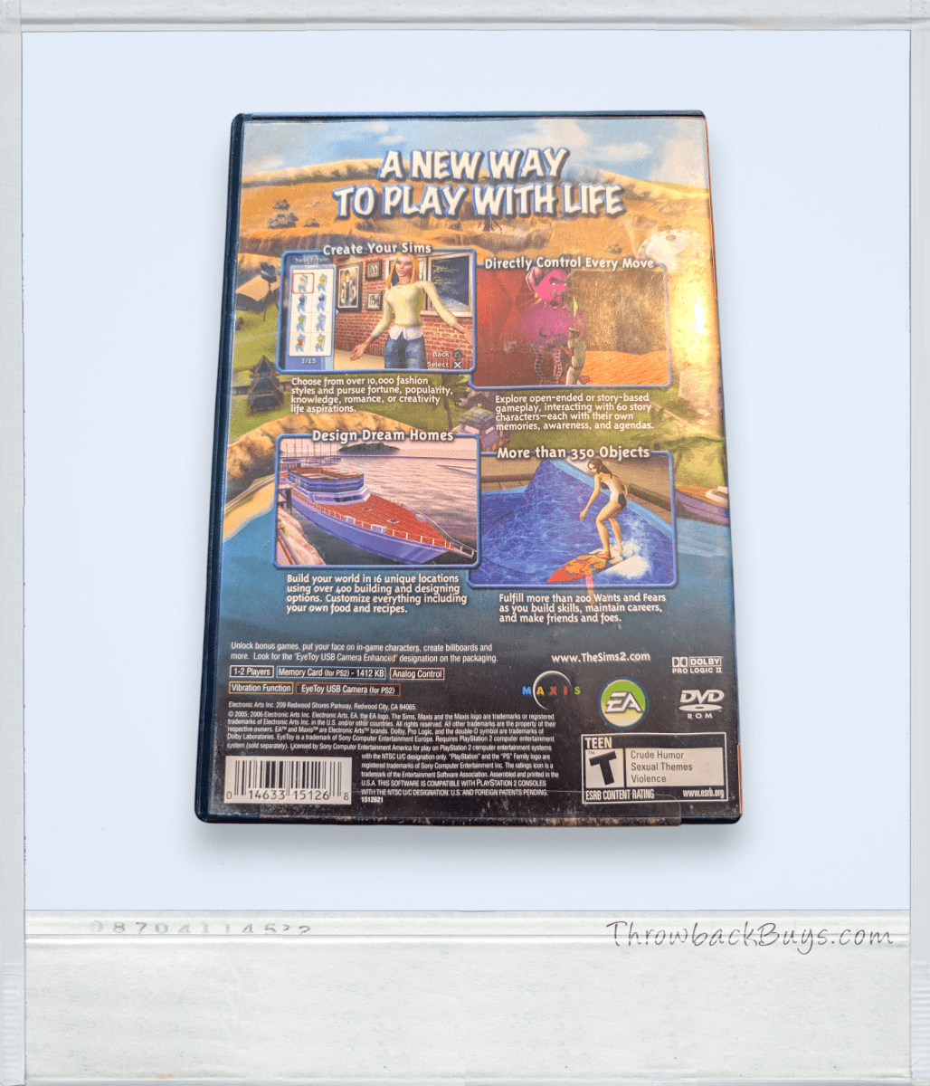 Sims 2 (2005) - PS2 - CIB (Tested/Working) - Video Games - ThrowbackBuys - Slaqr Retro Gaming & Collectibles